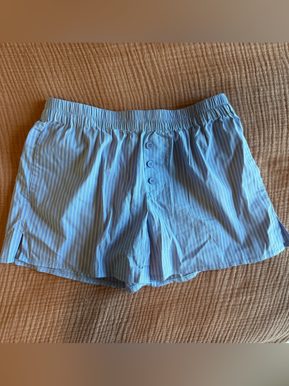Light Blue Striped Women’s Shorts